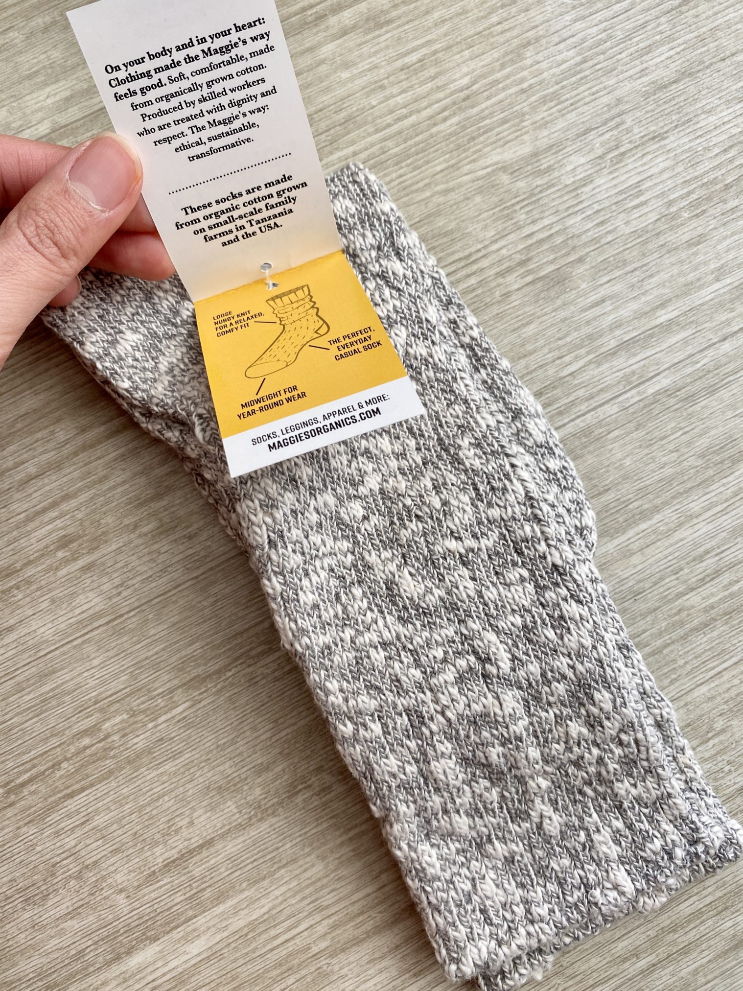 Maggie’s Organic Heathered Slouchy Socks - CAUSEBOX Winter 2020 Review