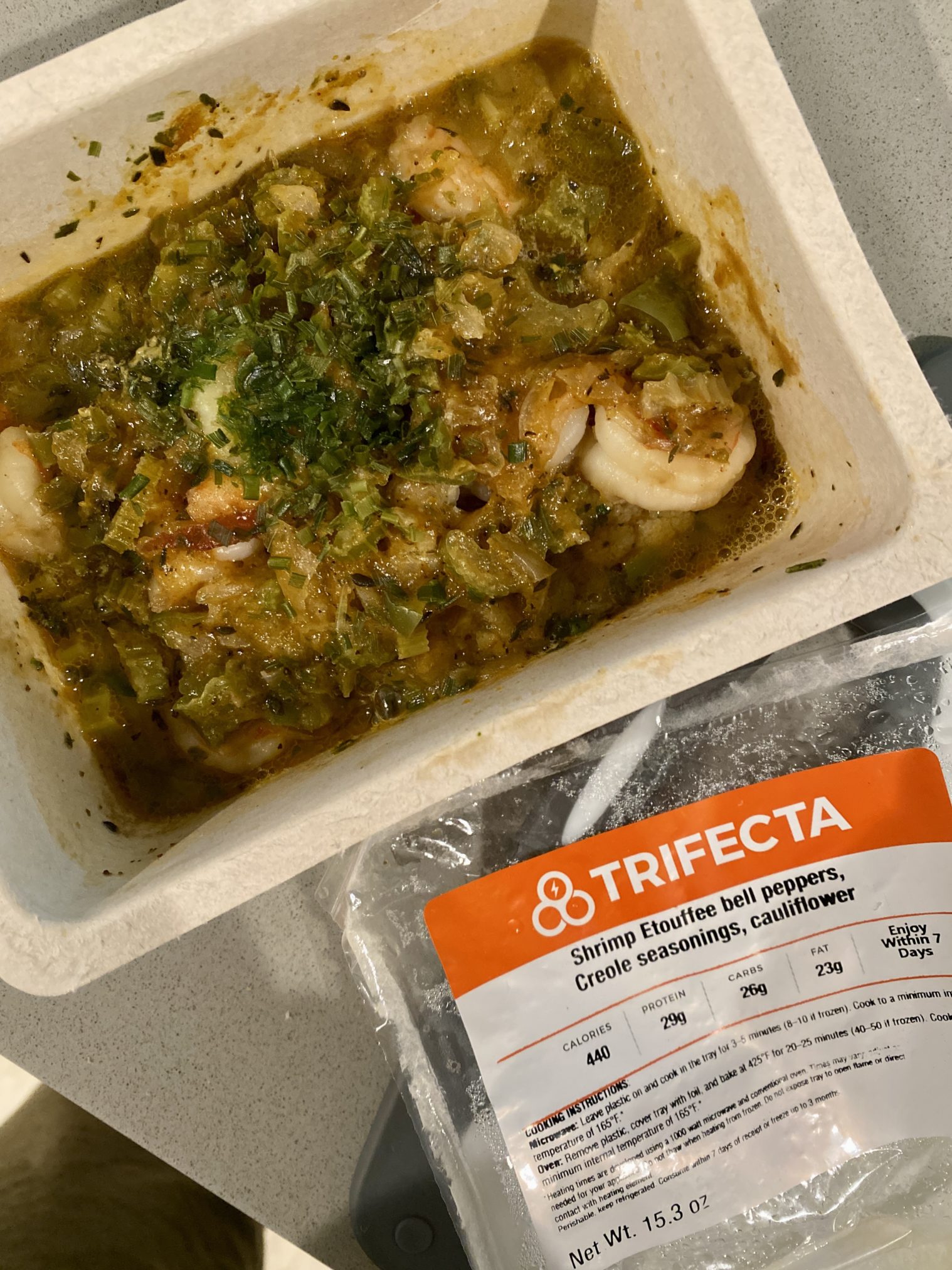 Shrimp etouffee - Trifecta Meal Subscription Review