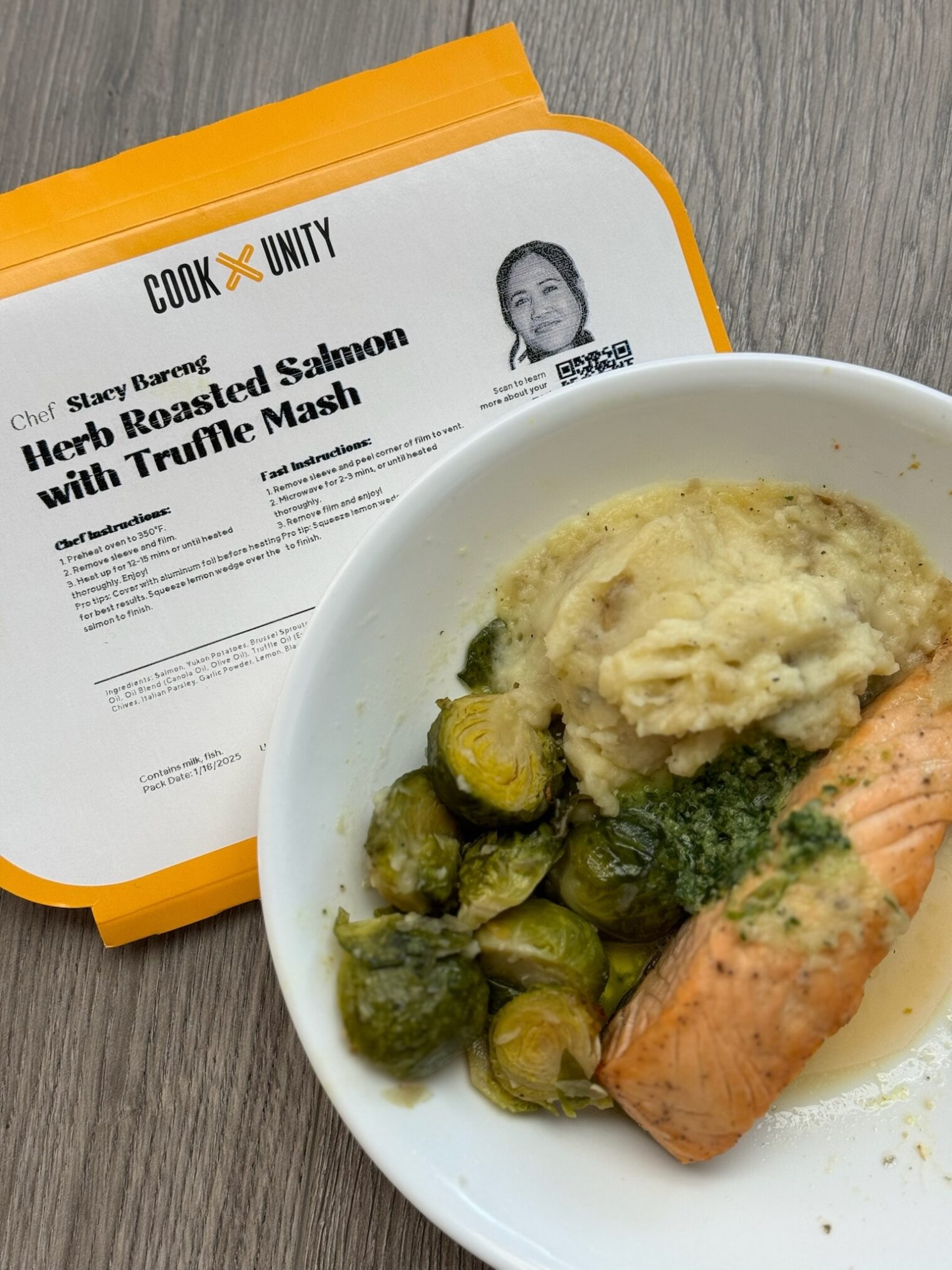 Herb Roasted Salmon with Truffle Mash - CookUnity Review